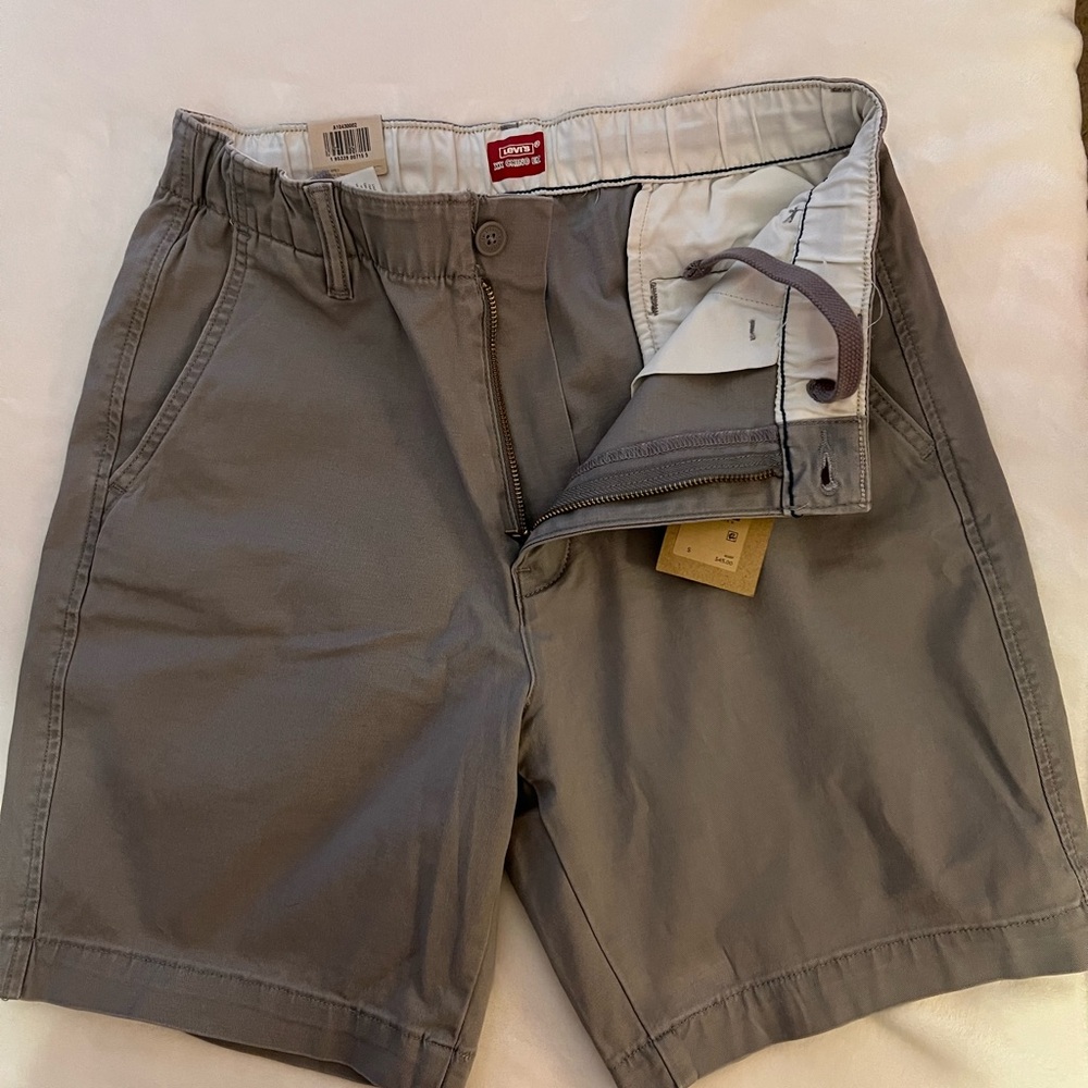 Levi's Gray Flat Front Shorts Versatile Casual Wear